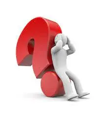 3D figure leaning on red question mark concept by SEO expert Philippines