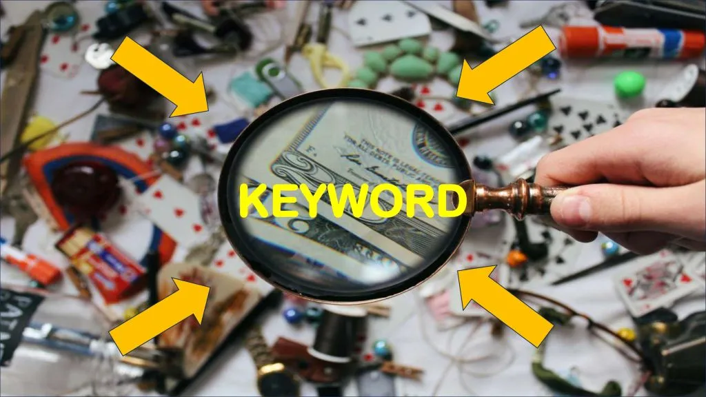 how to research keywords in magnifying glass.